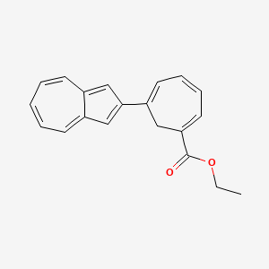 molecular formula C20H18O2 B12540091 Ethyl 6-(azulen-2-yl)cyclohepta-1,3,5-triene-1-carboxylate CAS No. 142232-25-5