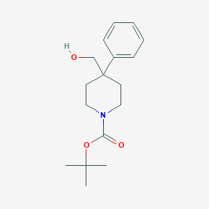 molecular formula C17H25NO3 B125401 Tert-butyl 4-(hydroxymethyl)-4-phenylpiperidine-1-carboxylate CAS No. 158144-85-5