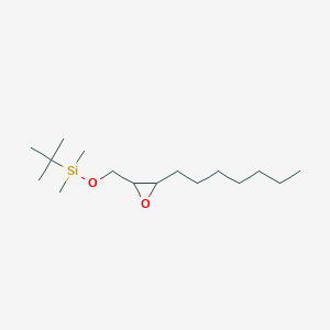 molecular formula C16H34O2Si B12540120 Tert-butyl[(3-heptyloxiran-2-YL)methoxy]dimethylsilane CAS No. 143314-35-6