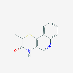 molecular formula C12H10N2OS B12540183 2-Methyl-2H-[1,4]thiazino[3,2-c]quinolin-3(4H)-one CAS No. 143667-62-3