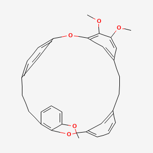molecular formula C31H30O5 B1254019 marchantin A trimethyl ether 