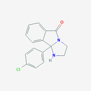 molecular formula C16H13ClN2O B125402 9b-(4-chlorophenyl)-1,2,3,9b-tetrahydro-5H-imidazo[2,1-a]isoindol-5-one CAS No. 6038-49-9