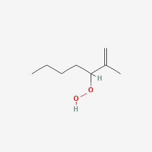 molecular formula C8H16O2 B12540202 Hydroperoxide, 1-(1-methylethenyl)pentyl CAS No. 142312-71-8