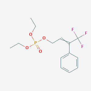 molecular formula C14H18F3O4P B12540246 Diethyl 4,4,4-trifluoro-3-phenylbut-2-en-1-yl phosphate CAS No. 821799-36-4