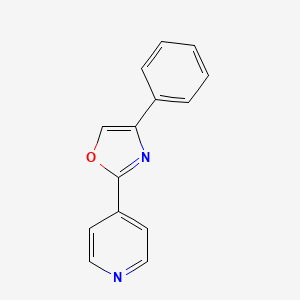 molecular formula C14H10N2O B12540277 4-(4-Phenyl-1,3-oxazol-2-yl)pyridine CAS No. 835897-10-4