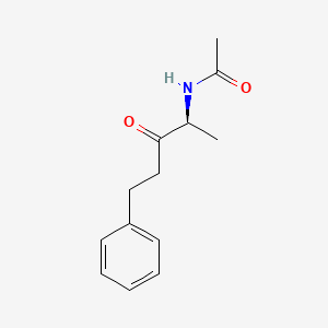 molecular formula C13H17NO2 B12540297 N-[(2S)-3-Oxo-5-phenylpentan-2-yl]acetamide CAS No. 655242-04-9