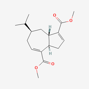 molecular formula C17H24O4 B1254043 dimethyl (3aR,7R,8aS)-7-isopropyl-3,3a,6,7,8,8a-hexahydroazulene-1,4-dicarboxylate 