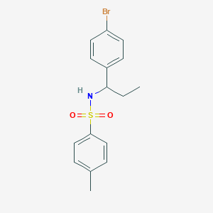 molecular formula C16H18BrNO2S B12540448 N-[1-(4-Bromophenyl)propyl]-4-methylbenzene-1-sulfonamide CAS No. 652155-21-0