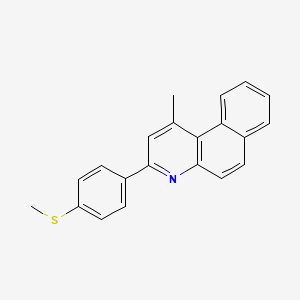 molecular formula C21H17NS B12540467 Benzo[f]quinoline, 1-methyl-3-[4-(methylthio)phenyl]- CAS No. 669089-45-6
