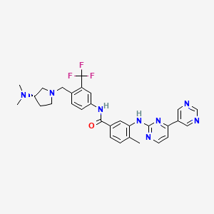 molecular formula C30H31F3N8O B12540487 N-[4-[[(3S)-3-(dimethylamino)pyrrolidin-1-yl]methyl]-3-(trifluoromethyl)phenyl]-4-methyl-3-[(4-pyrimidin-5-ylpyrimidin-2-yl)amino]benzamide 