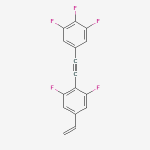 molecular formula C16H7F5 B12540493 5-[(4-Ethenyl-2,6-difluorophenyl)ethynyl]-1,2,3-trifluorobenzene CAS No. 797048-32-9