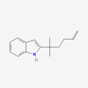molecular formula C15H19N B12540532 2-(2-Methylhex-5-en-2-yl)-1H-indole CAS No. 683800-08-0