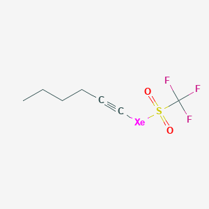 molecular formula C7H9F3O2SXe B12540537 Hex-1-ynyl(trifluoromethylsulfonyl)xenon CAS No. 676228-05-0