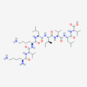 molecular formula C45H86N10O9 B12540544 L-Lysyl-L-valyl-L-lysyl-L-leucyl-L-isoleucyl-L-valyl-L-leucyl-L-valine CAS No. 666829-32-9