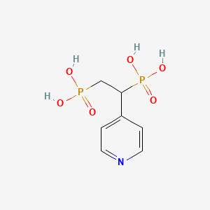 molecular formula C7H11NO6P2 B12540561 Phosphonic acid, [2-phosphono-1-(4-pyridinyl)ethyl]- CAS No. 652989-82-7