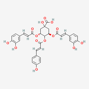molecular formula C34H30O14 B1254058 3,5-Di-O-caffeoyl-4-O-coumaroylquinic acid 