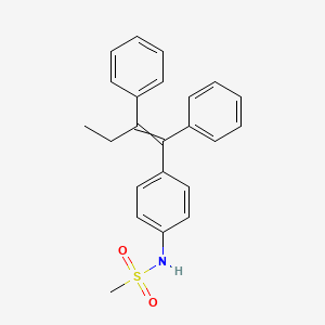 molecular formula C23H23NO2S B12540612 N-[4-(1,2-Diphenylbut-1-en-1-yl)phenyl]methanesulfonamide CAS No. 834912-18-4