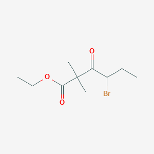 molecular formula C10H17BrO3 B12540651 Ethyl 4-bromo-2,2-dimethyl-3-oxohexanoate CAS No. 651726-02-2