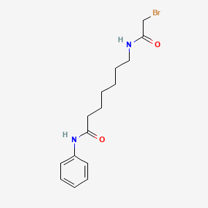 molecular formula C15H21BrN2O2 B12540747 7-[(2-bromoacetyl)amino]-N-phenylheptanamide CAS No. 651767-98-5