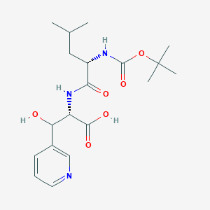 molecular formula C19H29N3O6 B12540780 N-(tert-Butoxycarbonyl)-L-leucyl-3-pyridin-3-yl-L-serine CAS No. 659747-29-2