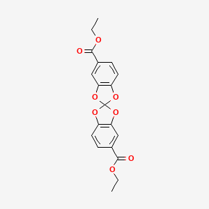 molecular formula C19H16O8 B12540798 Diethyl 2,2'-spirobi[[1,3]benzodioxole]-5,5'-dicarboxylate CAS No. 142415-58-5