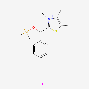 molecular formula C16H24INOSSi B12540832 Thiazolium, 3,4,5-trimethyl-2-[phenyl[(trimethylsilyl)oxy]methyl]-, iodide CAS No. 801219-99-8
