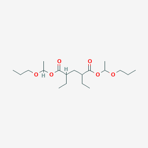 molecular formula C19H36O6 B12540835 Pentanedioic acid, 2,4-diethyl-, bis(1-propoxyethyl) ester CAS No. 668487-61-4