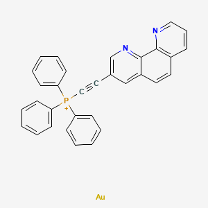 molecular formula C32H22AuN2P+ B12540858 gold;2-(1,10-phenanthrolin-3-yl)ethynyl-triphenylphosphanium CAS No. 686778-02-9