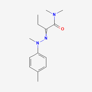 molecular formula C14H21N3O B12540864 N,N-Dimethyl-2-[2-methyl-2-(4-methylphenyl)hydrazinylidene]butanamide CAS No. 653571-38-1