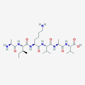 molecular formula C28H53N7O7 B12540928 L-Alanyl-L-isoleucyl-L-lysyl-L-valyl-L-alanyl-L-valine CAS No. 655230-38-9