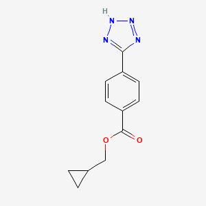 molecular formula C12H12N4O2 B12540964 cyclopropylmethyl 4-(2H-tetrazol-5-yl)benzoate CAS No. 651769-13-0