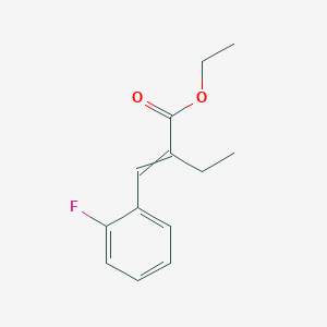 molecular formula C13H15FO2 B12541026 Ethyl 2-[(2-fluorophenyl)methylidene]butanoate CAS No. 653578-39-3