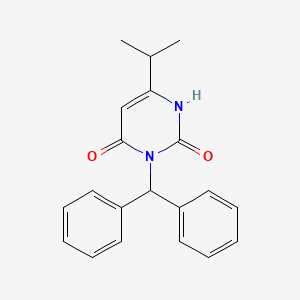 molecular formula C20H20N2O2 B12541065 6-Isopropyl-3-benzhydrylpyrimidine-2,4(1H,3H)-dione CAS No. 821795-53-3
