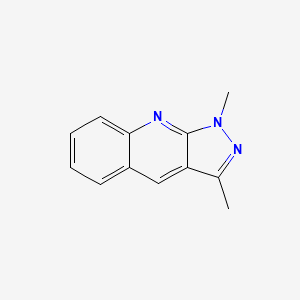 molecular formula C12H11N3 B1254108 1,3-Dimethyl-1h-pyrazolo[3,4-b]quinoline CAS No. 89522-26-9