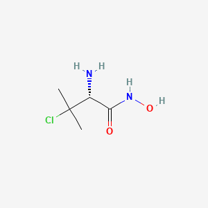 molecular formula C5H11ClN2O2 B12541083 3-Chloro-N-hydroxy-L-valinamide CAS No. 820253-41-6