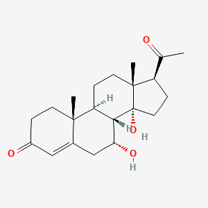 molecular formula C21H30O4 B1254110 7alpha,14alpha-Dihydroxyprogesterone CAS No. 640-30-2