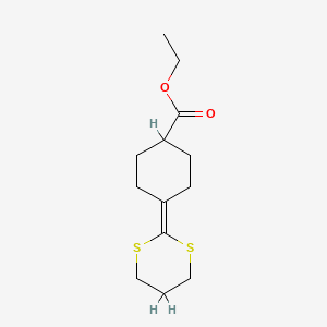 molecular formula C13H20O2S2 B12541117 Ethyl 4-(1,3-dithian-2-ylidene)cyclohexane-1-carboxylate CAS No. 798555-94-9