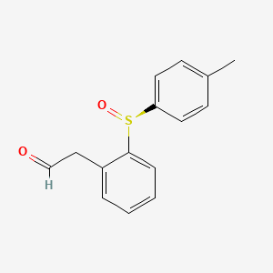 molecular formula C15H14O2S B12541122 Benzeneacetaldehyde, 2-[(S)-(4-methylphenyl)sulfinyl]- CAS No. 794525-98-7