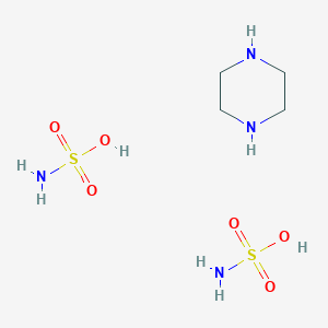 molecular formula C4H16N4O6S2 B12541150 Sulfamic acid--piperazine (2/1) CAS No. 664302-62-9