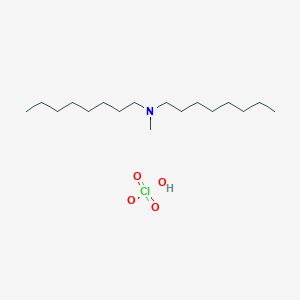 molecular formula C17H38ClNO4 B12541156 N-methyl-N-octyloctan-1-amine;perchloric acid CAS No. 143486-11-7