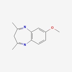 molecular formula C12H14N2O B12541158 3H-1,5-Benzodiazepine, 7-methoxy-2,4-dimethyl- CAS No. 655247-24-8