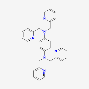 molecular formula C30H28N6 B1254121 1,4-Benzenediamine, N,N,N',N'-tetrakis(2-pyridinylmethyl)- CAS No. 194924-52-2