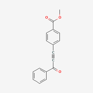 molecular formula C17H12O3 B12541318 Benzoic acid, 4-(3-oxo-3-phenyl-1-propynyl)-, methyl ester CAS No. 827319-26-6