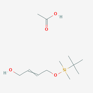 molecular formula C12H26O4Si B12541320 Acetic acid;4-[tert-butyl(dimethyl)silyl]oxybut-2-en-1-ol CAS No. 143158-97-8