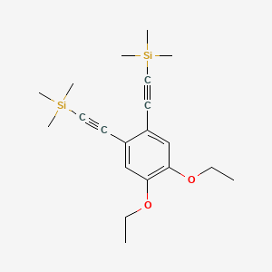 molecular formula C20H30O2Si2 B12541360 Silane, [(4,5-diethoxy-1,2-phenylene)di-2,1-ethynediyl]bis[trimethyl- CAS No. 666747-77-9