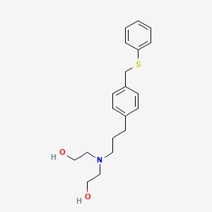molecular formula C20H27NO2S B12541442 Benzenepropanamine, N,N-bis(2-carbonylethyl)-4-[ CAS No. 144458-93-5