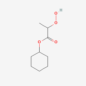 molecular formula C9H16O4 B12541500 Cyclohexyl 2-hydroperoxypropanoate CAS No. 143713-49-9