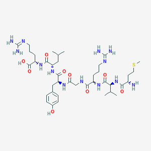 molecular formula C39H67N13O9S B12541510 L-Methionyl-L-valyl-N~5~-(diaminomethylidene)-L-ornithylglycyl-L-tyrosyl-L-leucyl-N~5~-(diaminomethylidene)-L-ornithine CAS No. 851121-73-8