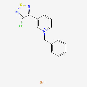molecular formula C14H11BrClN3S B12541544 1-Benzyl-3-(4-chloro-1,2,5-thiadiazol-3-yl)pyridin-1-ium bromide CAS No. 828254-49-5