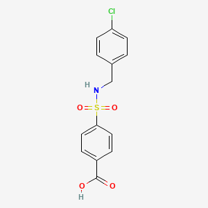 molecular formula C14H12ClNO4S B12541549 Benzoic acid, 4-[[(4-chlorophenyl)methylamino]sulfonyl]- CAS No. 668261-31-2